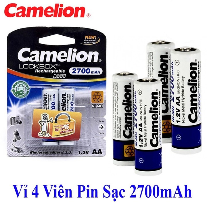 Pin sạc Camelion AA2700 mAh (Ảnh 1901)