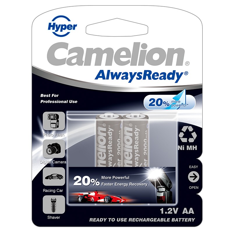 Pin tiểu sạc Camelion AA K2000-20% more powerfull (Ảnh 1928)