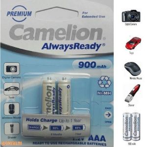 Pin đũa sạc Camelion AAA900mAh, trắng (Ảnh 1948)
